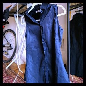 Crisp navy button down, great for work